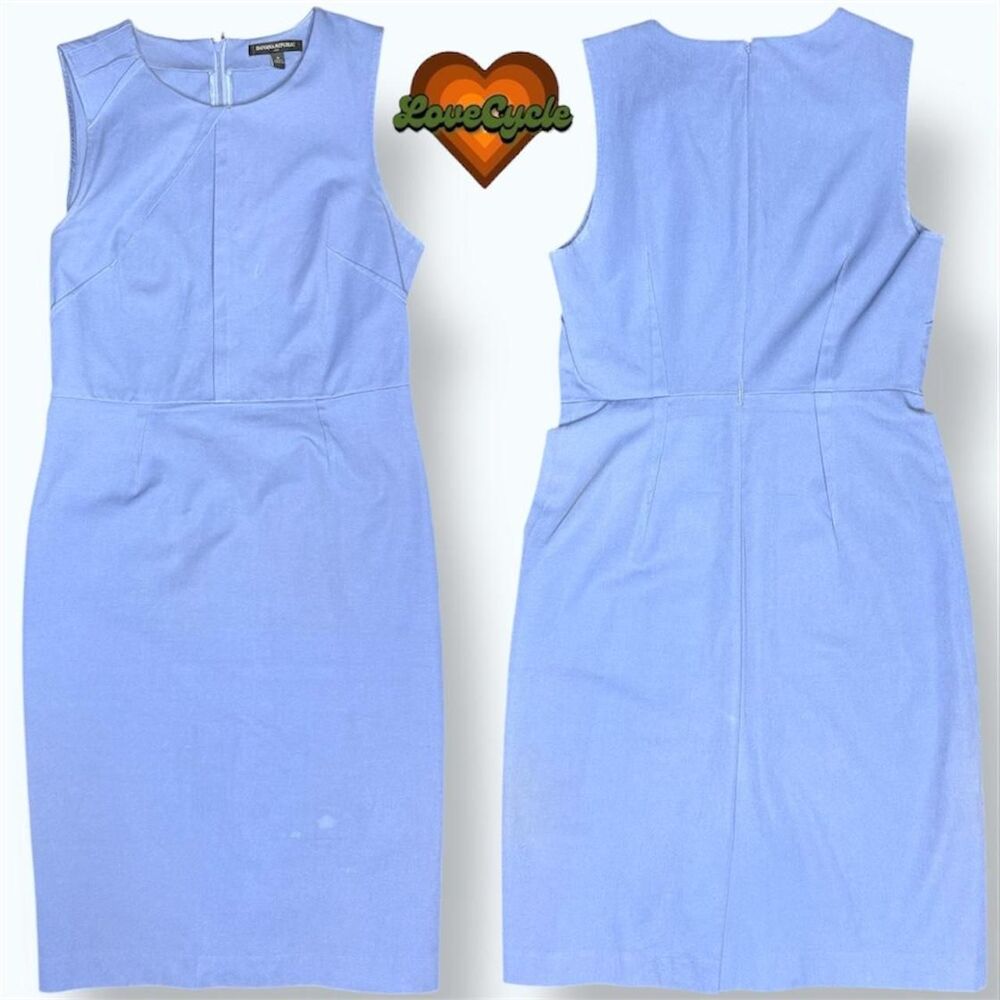 Women's Banana Republic Dusty Blue Sheath Pencil Dress – Size 8